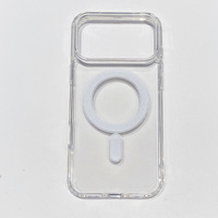 Pour iPhone 17 Pro TPU Acrylique Transparence Magnétique Antichoc Téléphone étui pour iphone 12 13 14 15 16 17 Pro Max