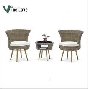 Moderno prezzo di fabbrica All'aperto patio Giardino deck <span class=keywords><strong>balcone</strong></span> terrazza in rattan di vimini <span class=keywords><strong>sedia</strong></span> girevole impermeabile facile <span class=keywords><strong>da</strong></span> pulire - Product Image 2
