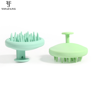 Venta caliente 100% cabeza de silicona masajeador champú cuero cabelludo cepillo de pelo grado alimenticio niños silicona ducha cuero cabelludo cepillo masajeador - Product Image 3