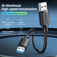 Mindpure Cable Extensor de Datos Mini USB 3.0 Macho a Macho de 0.5m 1m 1.5m 2m 3m, Accesorios de Computadora para Impresoras