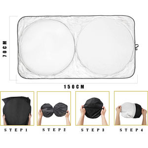 แผ่นบังแดดรถยนต์แบบกำหนดเอง ป้องกันรังสียูวี บังแดดหน้ารถ ป้องกันความร้อน สำหรับรถยนต์ - Product Image 3