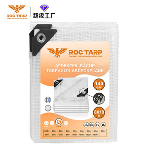 Roc <b>Tarp</b> Transparent Mesh Tarpaulin 8X10M Waterproof Outdoor Cover Fabric - Product Image 1