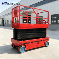Plateforme élévatrice à ciseaux hydraulique automotrice certifiée CE pour l'installation de plafonds en centre commercial