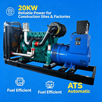 Genset Diesel Kedap Suara 20kW 25kVA dengan Mesin Weichai 60Hz 1800RPM, Genset Diesel Industri Senyap dengan ATS