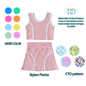 Completo da Yoga/Tennis 2 Pezzi per Ragazze OEM, Set Yoga per Bambini Personalizzabile Colore e Fantasia, Basso MOQ, Alta Elasticità, Asciugatura Rapida, per Ingrosso - Product Image 4