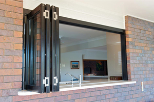 Balcón Último diseño <span class=keywords><strong>Toldo</strong></span> de acordeón Ventana plegable de aluminio Ventanas de vidrio plegables verticales - Product Image 6