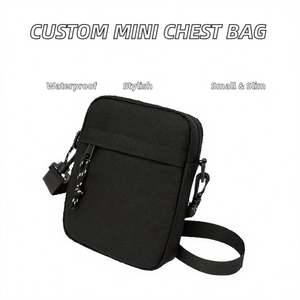 Bolso bandolera de pana ligero e informal para el pecho con una sola correa y cierre de cremallera - Product Image 2