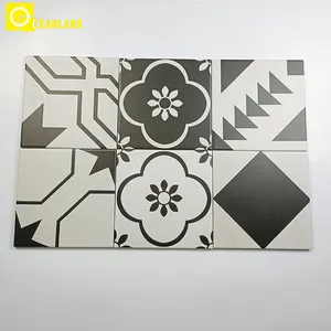 マット手描き花柄外装セラミック壁タイル200x200