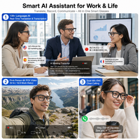 Lunettes Intelligentes W660 avec Caméra 2000W, Enregistrement Vidéo 4K 60Fps, Lunettes de Soleil IA WIFI, Traduction IA GPT, Lunettes Intelligentes 2026