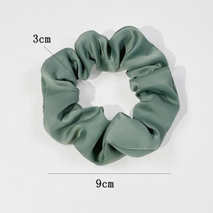 สีผ้าไหมซาตินผม scrunchies นมระบบกาแฟสําหรับผู้หญิงอุปกรณ์เสริมผม - Product Image 4