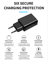 Chargeur mural personnalisé 10W avec prise EU, 5V2A, port USB unique, adaptateur d'alimentation à charge rapide pour téléphone portable Sumsung