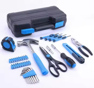 Disesuaikan 39 buah Manual listrik alat pertukangan keras Case karbon baja kombinasi perbaikan Set hadiah rumah tangga tangan Kit - Product Image 5