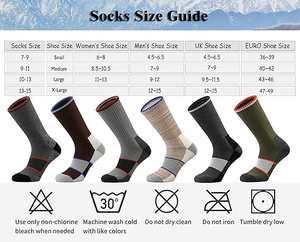 Merino <strong>Wool</strong> Cushioned Hiking Trekking Crew <strong>Socks</strong> Winter Thermal <strong>Wool</strong> <strong>Socks</strong> - Product Image 3