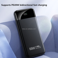 Dernier modèle, logo personnalisé, chargeur portable PD22.5W super rapide, double USB, batterie externe 10000mAh, batterie externe avec lumière LED