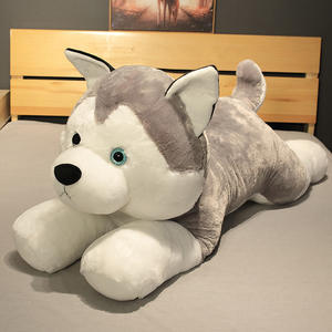 CHIQUE Superzacht Schattig Husky Pluche Speelgoedhond Grote Maat PP Katoen Verjaardag Stressverlichting Puppy Hond Slaapkussen Bed - Product Image 1