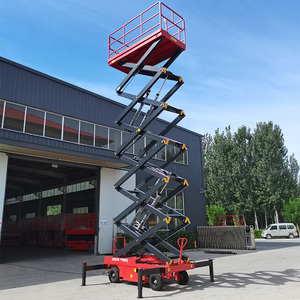 รถยกเคลื่อนที่แบบพกพา ราคาประหยัด ยกสูง 4-18 เมตร แบบกรรไกรไฟฟ้า รับน้ำหนัก 300/500/1000 กก. แพลตฟอร์มทำงานบนที่สูงแบบเคลื่อนย้ายได้ - Product Image 1