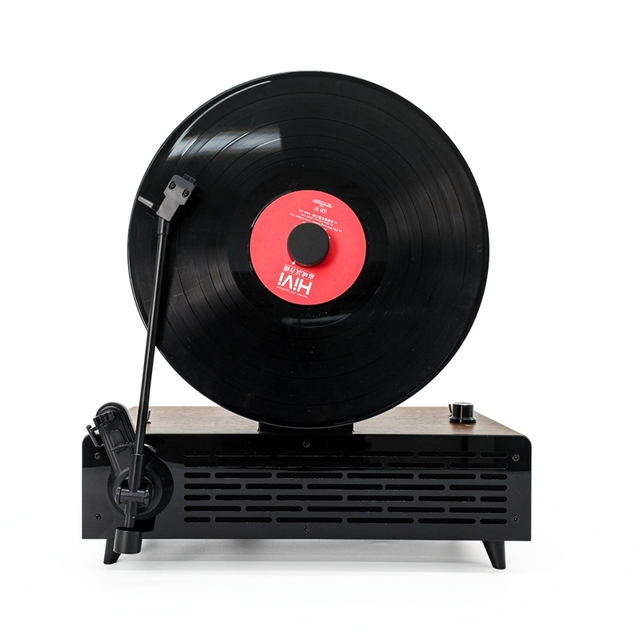 Customized Elegant Retro Standing Record Player BT Wireless HiFi Vintage Vinyl Turntable for Living Room and Study Decor