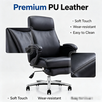 Chaise de bureau extra large 500 lbs, robuste, avec assise extra large et rembourrage épais, chaise de bureau de direction avec repose-pieds