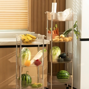 Многоярусная передвижная тележка для хранения с прочной проволочной рамой, органайзер для кухни, спальни, гостиной, для повседневных принадлежностей - Product Image 6