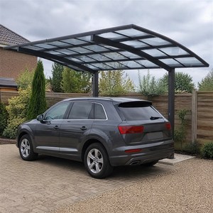 Abri de voiture en aluminium, direct usine, avec revêtement UV 50-100 micromètres, en polycarbonate massif de type L, résistant à la grê<span class=keywords><strong>le</strong></span> - Product Image 2