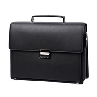 Sac d'Affaires en Cuir Véritable Sécurisé - Serviette Antivol à Combinaison - Grande Capacité pour Ordinateur Portable