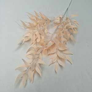 <span class=keywords><strong>Feuilles</strong></span> de <span class=keywords><strong>saule</strong></span> artificielles en soie verte d'approvisionnement d'usine pour la décoration d'événement - Product Image 5
