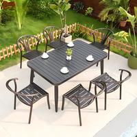 Ensemble de meubles de jardin de style moderne minimaliste pour l'extérieur, tables, chaises, pavillons de cour, en alliage d'aluminium, imperméables, meubles d'extérieur