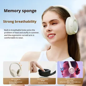 ANC Hoạt Động Tiếng Ồn Hủy Bỏ TWS Over-Ear Cho <span class=keywords><strong>Bluetooth</strong></span> Tai Nghe Đơn Giản Có Thể Gập Lại Thiết Kế Không Dây Cho Điện Thoại Di Động Chơi Game Ultra-Dài - Product Image 3