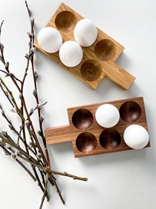 Porta Huevos de Madera con 6 Ranuras, Bandeja Rectangular para Desayuno, Hotel, Cafetería, HORECA, OEM, Grabado Personalizado, Vietnam - Product Image 1