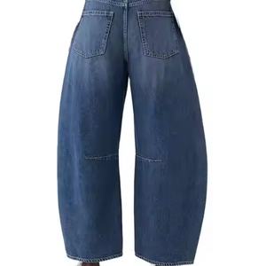 Pantalones Vaqueros de Cintura Baja con Logotipo Personalizado, Ajuste Holgado, Estilo Vintage, para Mujer - Product Image 3