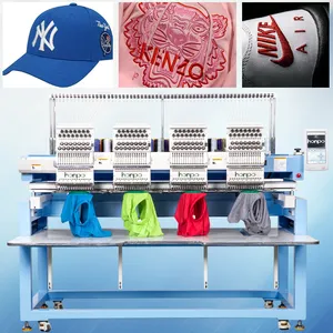 Professional Embroidery Machine Honpo Easy Operate Flat Embroidery Machine for Hat Garment Snackpack Embroidery Equipment