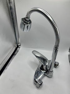 Moderno contemporaneo lavello da cucina rubinetti a parete zinco <span class=keywords><strong>rubinetto</strong></span> da cucina tubo flessibile tirare verso il basso caldo e freddo miscelatore rubinetti - Product Image 2