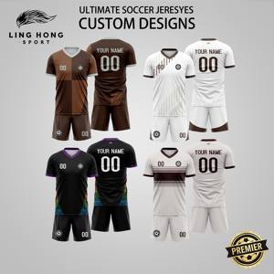 Uniformes de Fútbol y Camisetas de Fútbol Personalizadas, 100% Poliéster, Impresión por Transferencia de Calor con Logotipo, Nombre del Jugador, Servicio OEM para Adultos - Product Image 2