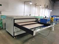 Mesin Press Panas Otomatis 120*180cm 1 Sisi 2 Stasiun untuk Sarung Selimut, Kasur, Kain Quilt, Kain Layar, Gorden, Celana, Hoodie, Bendera