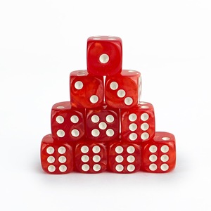 12mm colori di perla di giada angolo rotondo punti di Pixel regolari puntini di dadi in acrilico dadi gioco di plastica cubo - Product Image 4