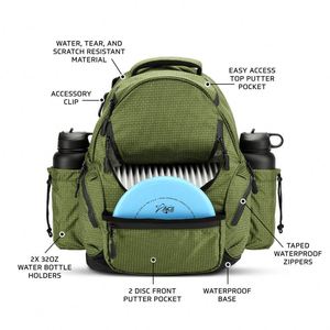 Free sample Fris <b>bee</b> Golf Bag with 20+ Disc Capacity Disc Golf Bag <b>Backpack</b> Tear and Water Resistant - Product Image 6