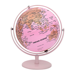 Globo <span class=keywords><strong>del</strong></span> <span class=keywords><strong>mundo</strong></span> de dibujos animados de madera de PVC de 8 pulgadas para niños, geografía educativa, decoración de aula y aprendizaje en el hogar - Product Image 1