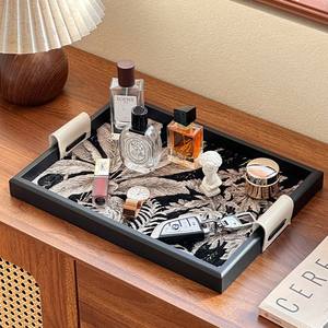 Bandeja de tela moderna hecha a mano con diseño original <span class=keywords><strong>antiguo</strong></span> compartimento único para la entrada de la sala de estar del hogar o uso medio - Product Image 2