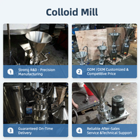 Machine de fabrication de beurre de cacahuète et de tahini, broyeur colloïdal, moulin à soja et maïs, haute capacité, en acier inoxydable, avec pompe