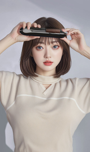 เครื่องหนีบผมพร้อมแผ่นเซรามิกและจอแสดงผล LED สำหรับการเดินทางใช้ในบ้านแบบชาร์จไฟได้ 2 ใน 1 เครื่องม้วนผมแบบพกพา - Product Image 6
