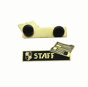 Prix de gros d'usine en alliage de Zinc Offre Spéciale émail doux graveleux insigne personnalisé avec embrayages papillon - Product Image 2