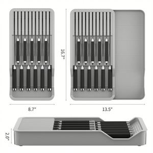 Extensible Drawer Knife Block Organizer Knife Rack <b>Kitchen</b> <b>Storage</b> Set Drawer Organizer <b>Storage</b> - Product Image 4