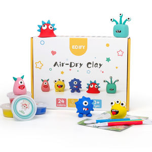 Kit d'argile pour enfants bricolage 24 couleurs Ultra-Light Magic Soft PVA Clay & Slime Monster Style pour l'éducation et la modélisation - Product Image 1