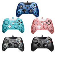 Controlador de juegos con cable de suministro de fábrica con motor de vibración para One & PC-Botón Turbo de diseño ergonómico