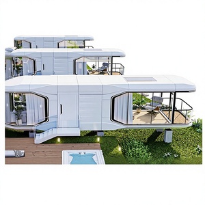 <span class=keywords><strong>Casa</strong></span> Modular Prefabricada Modelo E7, Tipo Cápsula Espacial, para Alojamiento en Zonas Turísticas, con Vista al Huerto <span class=keywords><strong>de</strong></span> Manzanas y Cielo Estrellado - Product Image 1