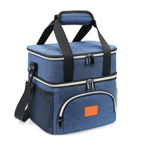 Водонепроницаемая изолированная сумка для ланча с двойным отделением для мужчин и женщин, герметичная большая многоразовая коробка для ланча для офиса - Product Image 2