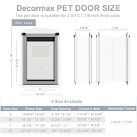 Porte murale pour animaux de compagnie avec cadre en fer blanc-Panneau encastré robuste pour chats et petits chiens-Tailles personnalisées OEM/ODM et installation facile