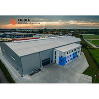 Atelier en structure d'acier léger, bâtiment d'usine durable, bâtiment en acier préfabriqué