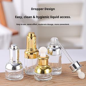 Cuerpo de vidrio transparente Cosmético Aceite esencial Perfume Loción Botella 30ml Tapa de vidrio transparente portátil Bomba Pulverizador <span class=keywords><strong>Yijing</strong></span> - Product Image 3