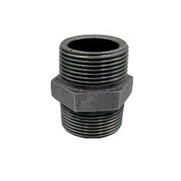 Raccord mâle en acier au carbone fileté BSPT/NPT, peint en noir, certifié ISO pour système de pipeline d'eau et de gaz, classe 150
